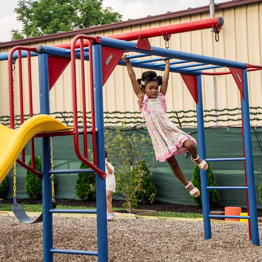 Playground designed for active outdoor play at Baby Genius Daycare in Bucks County